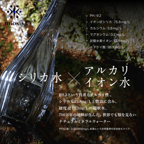 miosis/ミオシス月 【12本入り】アルカリ性シリカ水 群馬県月夜野 584ml×12本